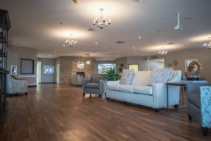 The lobby at Eagle crest a skilled nursing facility
